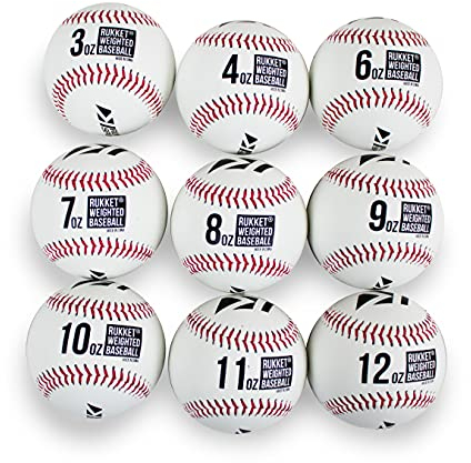 Rukket gewichtete Pitching-Baseballs, Progression-Wurfbälle für Training, schwere Softbälle für Schläge, Schlag- und Feldübungen (9 Stück)
