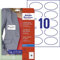 Avery Zweckform J4882-20 Namensetiketten (200 Namensaufkleber, 85x50 mm auf A4, selbstklebend, bedruckbare ovale Textiletiketten für Inkjetdrucker, rückstandsfrei ablösbar) 20 Blatt, weiß