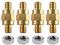 Ampper 3/8-16 Brass Stud Side Post Battery Terminal Bolt, Standard Battery Side Post Extender Stud Compatible with GM Post, Pack of 4