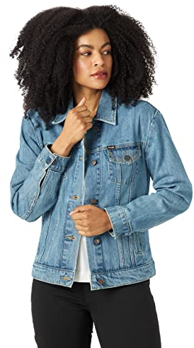 Wrangler Damen Relaxed Fit Memory Maker Jeansjacke, Becken, M