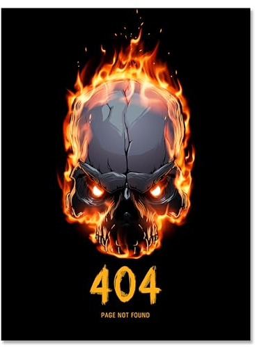 wandmotiv24 Leinwandbild Totenkopf, Hochformat, Totenkopf in Flammen M0213