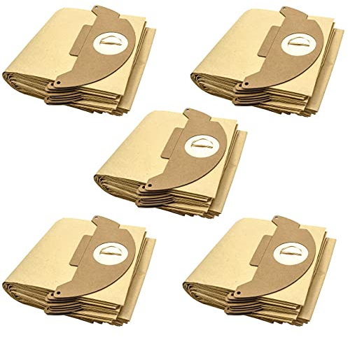 vhbw 50x Staubsaugerbeutel kompatibel mit Kärcher 2501, 2501TE, 2601, 2601 plus, 3001, 3001 Plus, A 2120, A 2120 ME, K 3000 plus Staubsauger - Papier