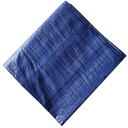 All4All wasserdichte Abdeckplane – Gewebeplane - UV-beständige Plane für Garten, Outdoor, BAU & Lager – Robuste Schutzplane – Abdeckung - Blau 80g - 6x12m - 120/160/80g/m7
