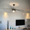 GLZXMQBP Lustre Vertigo Suspension Noir 100 cm, Rétro Salon Lampe Suspension Fibre De Verre + Polyuréthane De Chapeau Design, Hauteur De La Lumière Réglable E27