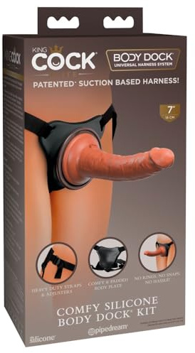 King Cock Comfy Silicone Body Dock Kit, Nude, One Size