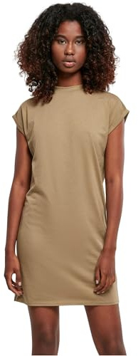 Urban Classics Damen Kleid mit überschnittenen Schultern, Shirt-Kleid für Frauen Ladies Turtle Extended Shoulder Dress, in über 10 Farben erhältlich, Größen XS - 5XL