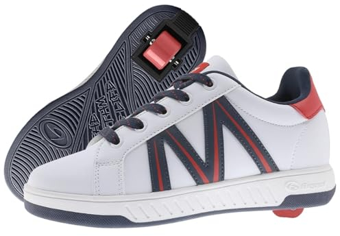 BREEZY ROLLERS Schuhe mit Rollen für Kinder I Rollschuhe-Sneaker Kids I Von Kinder Straßen-Schuhen zu Rollschuh in wenigen Sek. I Patentiertes Klick-System I Turnschuhe mit Rollen für Mädchen & Jungen