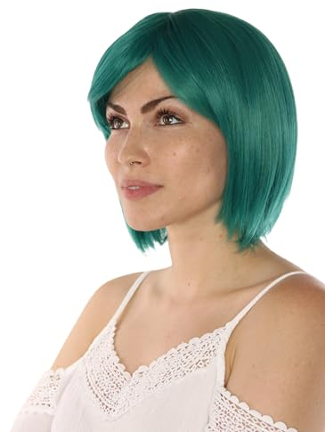 Prettyland Damen Grün Frau Kurze Perücke Bob Glatte Manga Anime Yuzuki Senri Lovely Maiden Guild Cosplay green Wig C1439