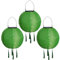 Yeehliny Solar Lampions Außen Wetterfest Solarlampiongs Outdoor Hängend Solar Lampion mit Quasten, 30cm Papierlaterner Aus Nylon, Solar Laterne Solarlampen für Außen Garten Balkon (3pcs/Grün)