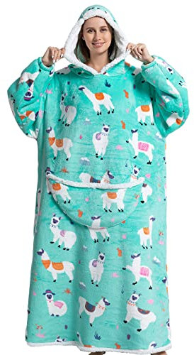 Übergroße Kapuzenpullover-Decke mit riesiger Tasche, Sweatshirt-Decke für Damen und Herren, Einheitsgröße, One size