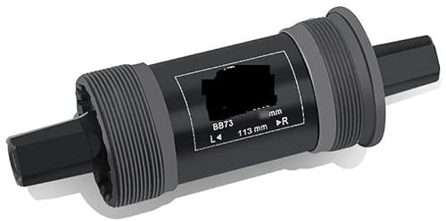 GOBBIS Fahrrad Innenlager,Innenlager Tretlager Mountainbike Vierkantloch Tretlager 73mm 113/122.5/124/126mm Wasserdicht abgedichtete Lager Karbonstahl Welle Radfahren (Color : 113mm)