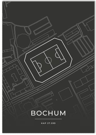 Vacentures Bochum Stadion Poster - Fussballstadion-Poster - Geschenk für Fußballfans (30x40 CM)