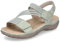 Rieker Femme Sandales 64870, Dame Sandales Fines,Chaussure d'été,Sandale d'été,Confortable,Plate,Vert (grün / 52),43 EU / 9 UK