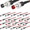 RUNCCI-YUN 20Pcs Mini Botón Pulsador 7mm,Pre Cableado Mini Interruptor, Momentáneo de Botón 3V-6V-12V-24V-230V/1A,SPST Normal Abierto ON/Off 2 Pin Pulsador de Redondo para Modelo de Hobby Ferroviario