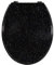 Deenz Polyresin Toilet Seat Glitter Stunning Glittering Detailing Durable Design Perfect Bathroom Addition (Black)