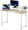 PIPIPOXER Scrivania per Computer 100x50x75cm, Scrivania da Ufficio per Studenti e Lavoratori, Tavolo da Scrivania con Supporto per Schermo, Scrivania, Struttura in Metallo, per Studio, Lavoro, Legno