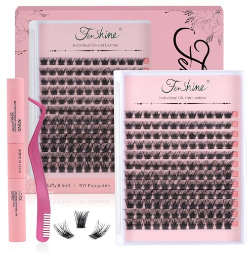 Fenshine ciglia genitali C/D giro 9-15mm, fai da te più lungo per la diffusione delle ciglia artificiali uniche in casa