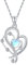 REDSUN Herz Halsketten für Frauen,925 Sterling Silber Mondstein Anhänger Kette Regenbogen Mondstein Schmuck Geschenke Frauen Mädchen Kinder, Mondstein Halskette