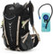 Aoking,Rucksack zum Wandern/Klettern,40L,YJN79807+Wasserblase 2 Liter,Standardelemente:abnehmbares Airflow-Mesh-Board,wasserdicht,SOS-Pfeife,Regenschutz
