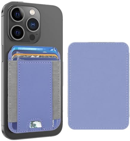 XIXKOLYU® Portafoglio Magnetico per Apple MagSafe, Porta Carte per iPhone 12/13/14, Wallet in Pelle (Viola)