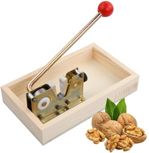 Cozlly Casse Noix, Pince à Noix Casse, Casse-Noisette Manuel, Écrous Casse Noix, Casse Noisette Ouvre-Écrou Cuisine avec Base en Bois Et Poignée, Outil Ouvert pour Noix, Noisettes, Amandes