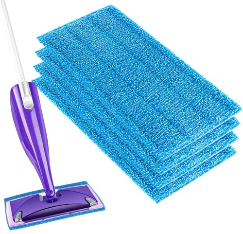 4 Lingettes Reutilisable pour Swiffer WetJet Spray Balais en microfibre Lavables