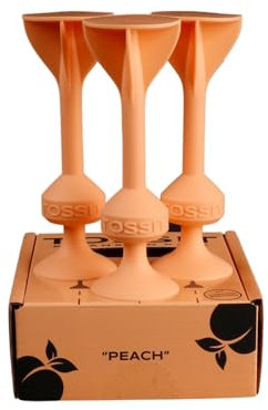 TOSSIT Jeu Fléchette Ventouse, Pétanque Intérieur Extérieur pour Sol et Mur, Silicone Puissant et Durable, Limited Edition Expansion Pack, Peach