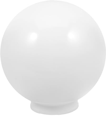 PRETYZOOM Acryllaterne Glatt Strukturierte Globe Mit Öffnung Ohne Hals Ersatz Straßenlaterne Globus Runde Kugellampe Abdeckungen Für Garten Outdoor Patio Dekor 20Cm