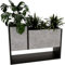 CraftPAK Blumenständer für Innen | Pflanzenständer aus hochwertigem Holzwerkstoff H45 x L64,5 x B22,6 cm | Blumenkasten/Blumenständer ohne Einsatz | Pflanzenkasten/Pflanzkübel - Betonmuster