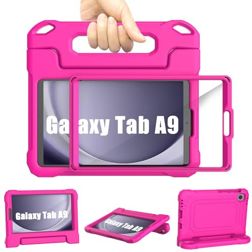 Samsung Galaxy Tab A9 Case Kids 8.7 inch 2023, TrendGate Lightweight Shockproof Samsung A9 Tablet Case Built-in Screen Protector and Handle Stand for Galaxy Tab A9 2023 & Tab A7 Lite 2021 8.7 - Pink