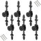 RXKFIGX 6pcs Black Vintage Style Pull Handle Door Vintage Classic Cabinet Handle Drawer Knobs Vintage Style Pull Handle Door for Home Furniture Drawer Cupboard with Screw