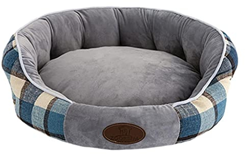 Duiaynke Waschbares Gitterbett für Katzen und Hunde, langlebig, warm, Haustierprodukte, Kreativität, Winter, groß, wasserabweisend, Bodengitter für Sofa, drinnen (blau)