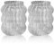 Hintyne Gerippte Becher Gerippte Becher 2 Stück 650 Ml Gewelltes Geripptes Glas Transparent Rund Gerippte Glaswaren Heimbüro Gerippte Trinkgläser Für Eiskaffee Saftgetränke