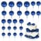 Xsstarmi 30 PCS Balls Cake Toppers Balls Cake Decoration Mini Balloon Cake Toppers Foam Ball Cake Decorations for Baby Shower Birthday Wedding Anniversary Party Decorations Dark Blue