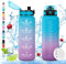 Vikaster Gourde eau, Gourde 1.5Litre, sans BPA, Étanche & Réutilisable, Bouteille d'eau avec Marqueur de Temps et Filtre, Convient Pour la Bureau, Gym, Yoga, Camping, Gourde Randonnée-Unisex-Youth