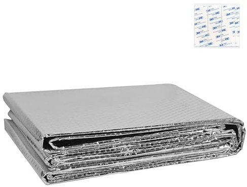 NAIZY Isolierfolie 0,6x10 m Thermofolie Dach Doppelte Alu-Luftpolsterfolie Dämmwolle Dämmfolie Kälteschutzfolie Fenster Wärmefolie Wärmedämmung, Kälteschutz Verdunklung Isoliertapete