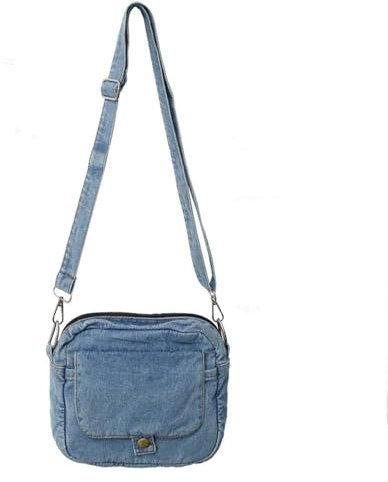 Gyios Damen-Umhängetaschen Casual Denim Women Bag Schulter -Cross -Body -Taschen Handtaschen Jeans Messengerbeutel-Light Blue-a