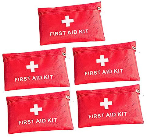 Healeved 5 Stück Erste Hilfe Kleiner Notfall Tasche Aus 420d Oxford Stoff Tragbarer Organizer Verschleißfest Und Kompakt Für Reisen Outdoor Und Alltag