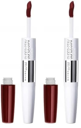 Maybelline New York Lippenstift, Super Stay 24H, Flüssig und langanhaltend, Nr. 542 Cherry Pie, 5g (Packung mit 2)