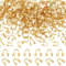 PH PandaHall 200PCS Messing Draht Wächter und Protektoren Golden U Form Wire Guards Loop Guardian Thread Protectors Schmuck finden für Schmuck-Handwerk Loch: 0.5mm
