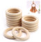 Joynine 70mm Holzringe zum Basteln 12Stück Holzring Natürliche Makramee Holzringe Glatt Serviettenringe Holz Gardinenringe Holz für DIY Vorhangbehängen Makramee-Wanddekorationen Pflanzenringen