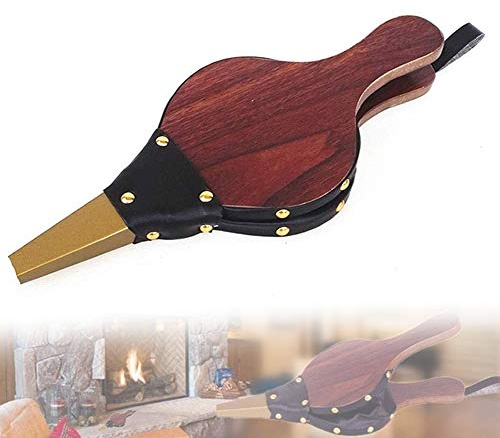HBALDTEDC Blasebalg für die Feuerstelle, Holzbälge – manueller Holz-Herd-Haartrockner for Kamine und Holzöfen, 30,5 x 12,5 cm