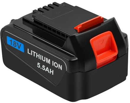 Awekamer 18V 5500mAh Al litio Sostituzione Batteria per Black & Decker BL4018-XE BL5018-XE BL1518 BL1318 BL2018 BL2018-XE LBXR20 LBXR20B LBXR20-OPE LBXR2020 LBXR2020-OPE LB20 LBX20 LB2X4020 LST220