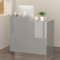 HOLGVE Empfangstheke, platzsparender Empfangstresen, Stehtisch mit Theke, Kassentisch for den Einzelhandel, for Kasse, Lobby, Geschäft(Gray-R,130cm/51.1)
