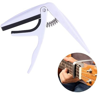 ERINGOGO Ukulelen Kapodaster Zinklegierung Mit Silikonpolster Einhand Capo Für Konzertgitarre Und Ukulele Schutz Für Hals Und Saiten Federbelastete Klemme