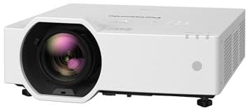 Panasonic PT-VMZ7STEJ Kurzdistanz Beamer mit 7000 Lumen und Brillante Bildqualität für Business und Ausstellungen in weiß