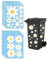 Tivleed Wheelie Bin Stickers, Bin Stickers, Stickers for Wheelie Bins, 8 Sheets White Daisy Dustbin Stickers Self-Adhesive Flower Decals for Fridge Windows Walls Doors