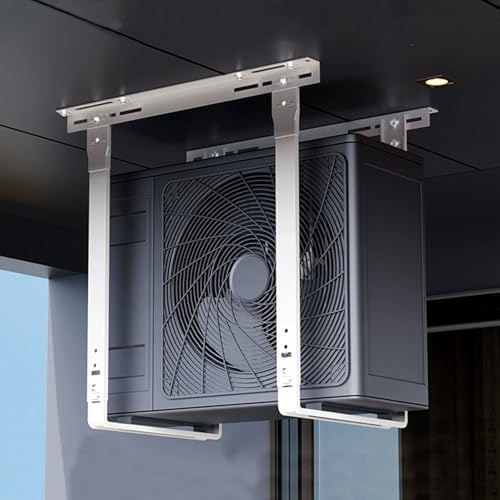 Soporte de techo para aire acondicionado con almohadillas amortiguadoras para unidades de 900018000 BTU, ajustable de 25.627.5 cm, soporte de CA duradero para una estabilidad óptima