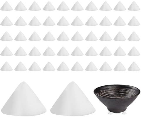 Lot de 50 clous de four à poterie, clous de support en céramique réfractaires résistants aux hautes températures, clous de cuisson en argile, outils réutilisables jusqu'à 1 400 °C (blanc)