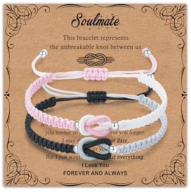 Toplstud Couples Bracelets Matching Bracelets for Couple Valentine's Anniversary Birthday Gifts for Him Her - Bride to be gifts Something Blue for the Bride Bridal Gifts for Wedding